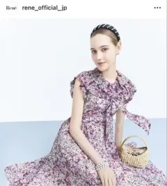 René ルネ】DM掲載新品タグ付定価132,000円F＆Fティッセワンピ38