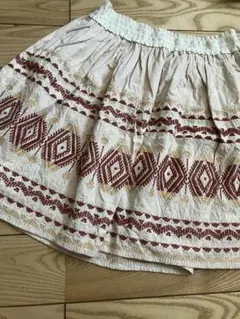 Crisp フレアスカート 刺繍 コットンのサムネイル