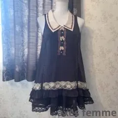 axes femme セーラーカラー ノースリーブ ベロアリボン ガーリー 姫系 