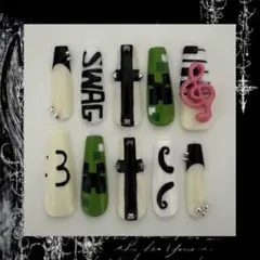 ☩現品☩ パンク y2kネイルチップ