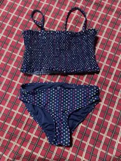 GAP KIDS ネイビー ハート柄水着 S（6-7）