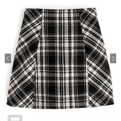 インパン裏地付き チェック柄 ツイード ミニスカート GRL ta088