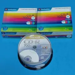 【未使用品】三菱 CD-R 10パック×2セット maxell CD-R 10枚