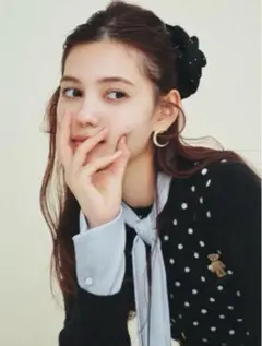 【未使用】Lily brown Lily bear ニットカーディガンドット