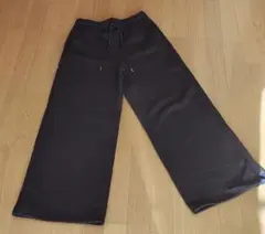 GU　パフスウェットバギーパンツ　ダークブラウン