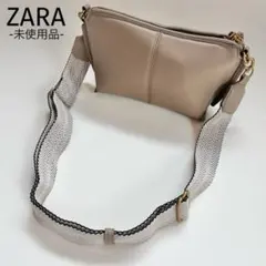 【未使用品】ZARA ショルダーバッグ クロスボディバッグ コンパクト　太ベルト