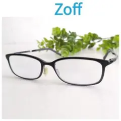 良品☆Zoff Smart ゾフスマート メガネ 眼鏡 ブラック 黒縁 スクエア