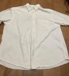 【GU】オックスフォードシャツ ブラウス 白 M 無地 レギュラーカラー