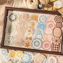 新！N20 精密な透かし彫り加工 ステッカー シール コラージュ素材