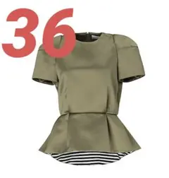 BORDERS at BALCONY SATIN PEPLUM TOP 36のサムネイル