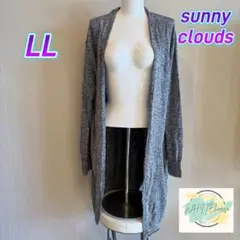 sunny clouds ラップカーディガン　ロング丈　リネン混　LL C1のサムネイル