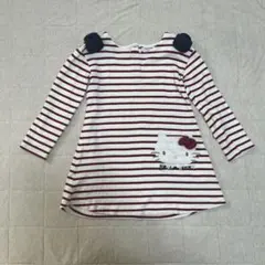 フタフタ　120cm 長袖ワンピース　フタフタ　ハローキティー　カットソー