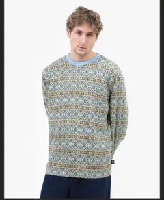 STUSSY Giza Ls Crew(Blue/Mサイズ)