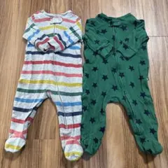 babyGAP(ベビーギャップ)0-3M 足付ロンパース 2枚セット