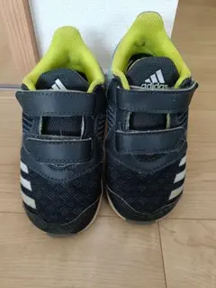adidas ベルクロ スニーカー ネイビー/ライム　キッズ　男の子