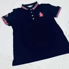 Munsingwear 黒いペンギン刺繍ポロシャツ　ゴルフウェア　レディース　M