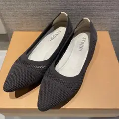 美品 steppi ステッピ パンプス パターンメッシュ フラットシューズ
