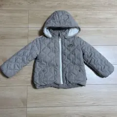 キルティング ベージュ ジャケット フード付き