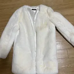 DURAS ホワイトファーコート