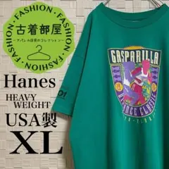 【90s】USA製 ヘインズ ヘビーウエイト Tシャツ 緑 シングルステッチ