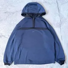 【90s ナイキ】 刺繍ロゴ ハーフジップトラックジャケット パーカーnike.