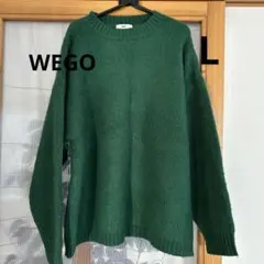 WEGO モヘアライク BIG プルオーバー　グリーン ニットセーター