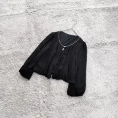 C690✨未使用品✨【スタイルノート】シフォン/ショート丈/ジャケット/Mのサムネイル