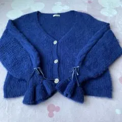 最終値下げ　美品　axes femme ネイビー カーディガン