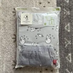 ユニクロ　ドライパジャマ　PEANUTS　スヌーピー　グレー　100