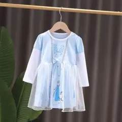 110sizeプリンセスドレス エルサ女の子 お姫様 ワンピース　ドレス