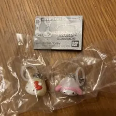 サンリオ キティ マイメロディ 2点セット めじるしアクセサリー なりきりまん
