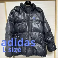 アディダス 肉厚 パディングジャケット 00s Y2K ダウンジャケット　黒×青