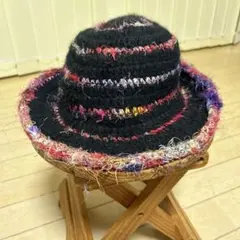 カラフルストライプニットハット