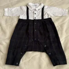 familiar チェック柄カバーオール