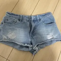 ショートパンツ デニム ダメージデニム