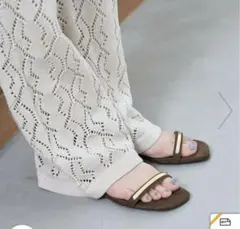 【美品】LE TALON ルタロン　メタルストラップサンダル