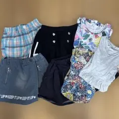 子供服 女の子 ショートパンツ ワンピース7点 まとめ売り 130cm 夏服