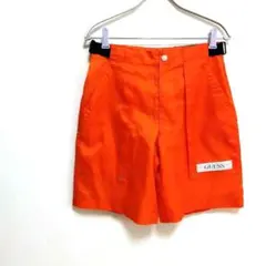 GUESS 　メンズ　ナイロン ハーフパンツ 　 ショートパンツオレンジ 　Ｍ