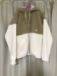 新品 アディダス セットアップ フリース もこもこ ハイウエスト 秋冬 ホワイト アディダス adidas レディース フリースジャケット W BYD3