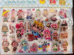 ⑥LABUBU ラブブ 立体ぷっくり シール