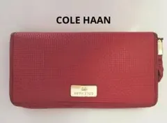 COLE HAAN 赤 長財布 編み込み風のサムネイル