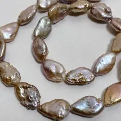 cs468/SALE！淡水パール◇艶ありシャンパンバロック1連