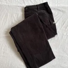 しまむら コーデュロイ パンツ ブラック LL レディース