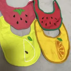 フルーツデザイン ベビー スタイ 4枚セット