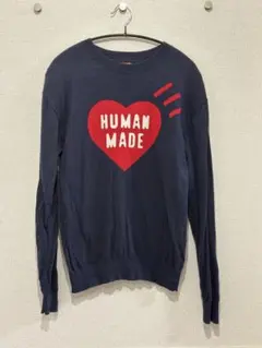 HUMAN MADE ハート ニット セーター　Sサイズ　ネイビーのサムネイル