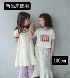 しまむら softcheese花柄ワンピース 100cm