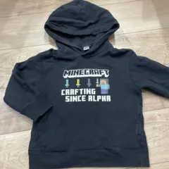 値下げ中‼️ユニクロ　Minecraft フード付きトレーナー ブラック110cm