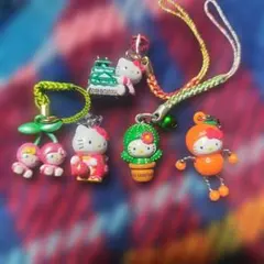 ハローキティ HELLO KITTY　ご当地キティ　ストラップ 5個セット