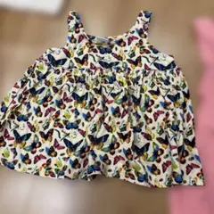 GAP 蝶柄 ノースリーブワンピース 18-24ヶ月