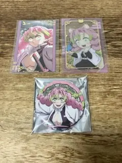 鬼滅の刃 無限城編 ナンジャタウン 甘露寺蜜璃 カード 缶バッジ